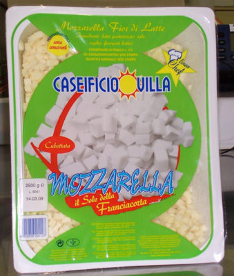 MozzarellaCUBETTI VILLA 2,5KG TAGLIO PICCOLO